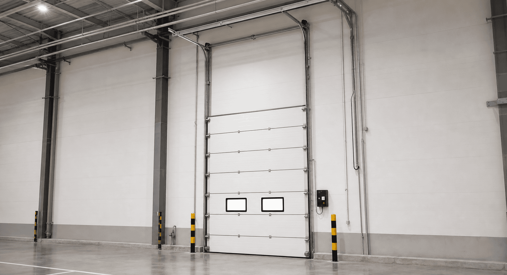 SEPPES high lift sectional door for high ceiling warehouse entrance