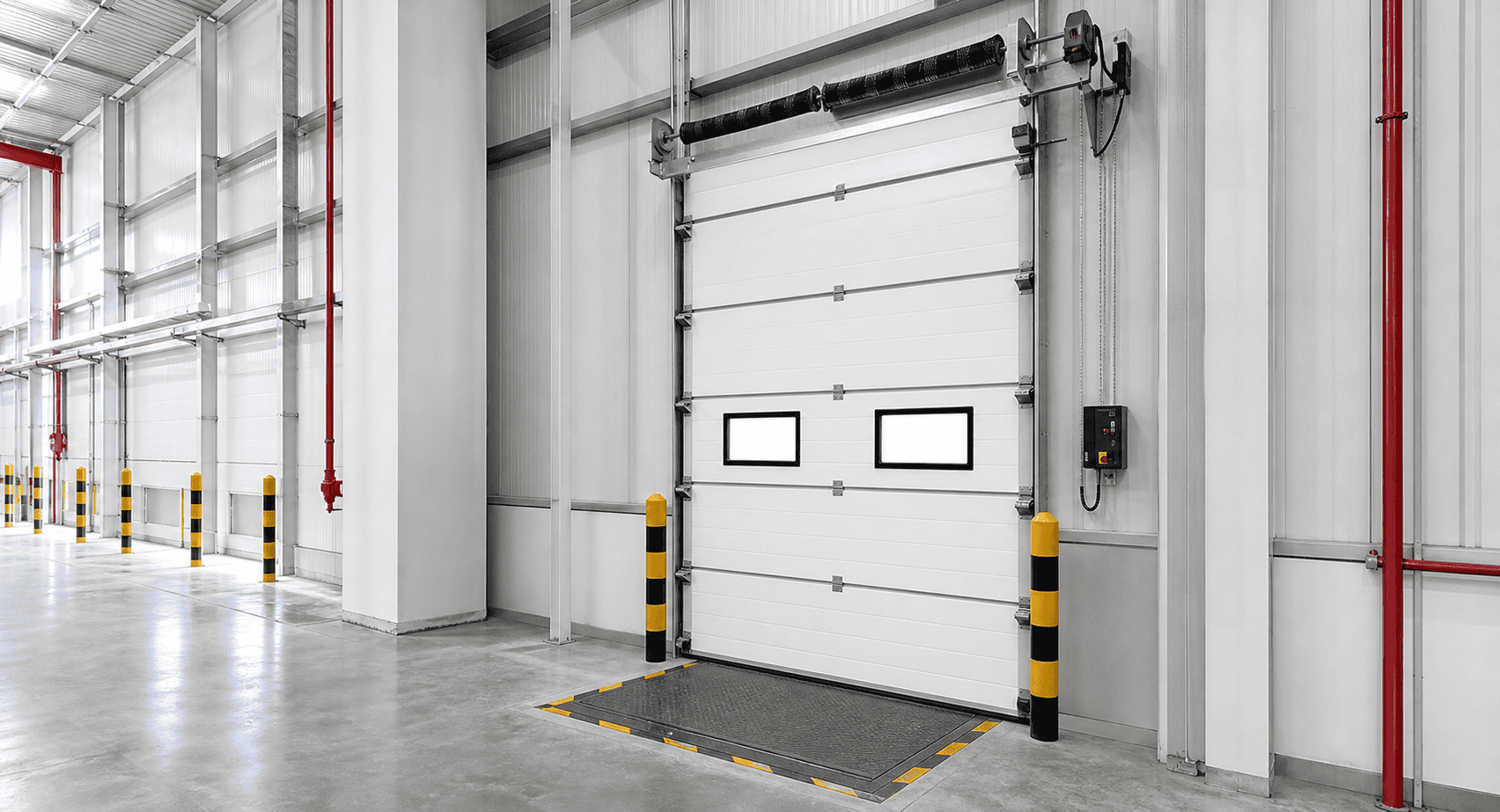 SEPPES insulated sectional overhead door for warehouse entrance