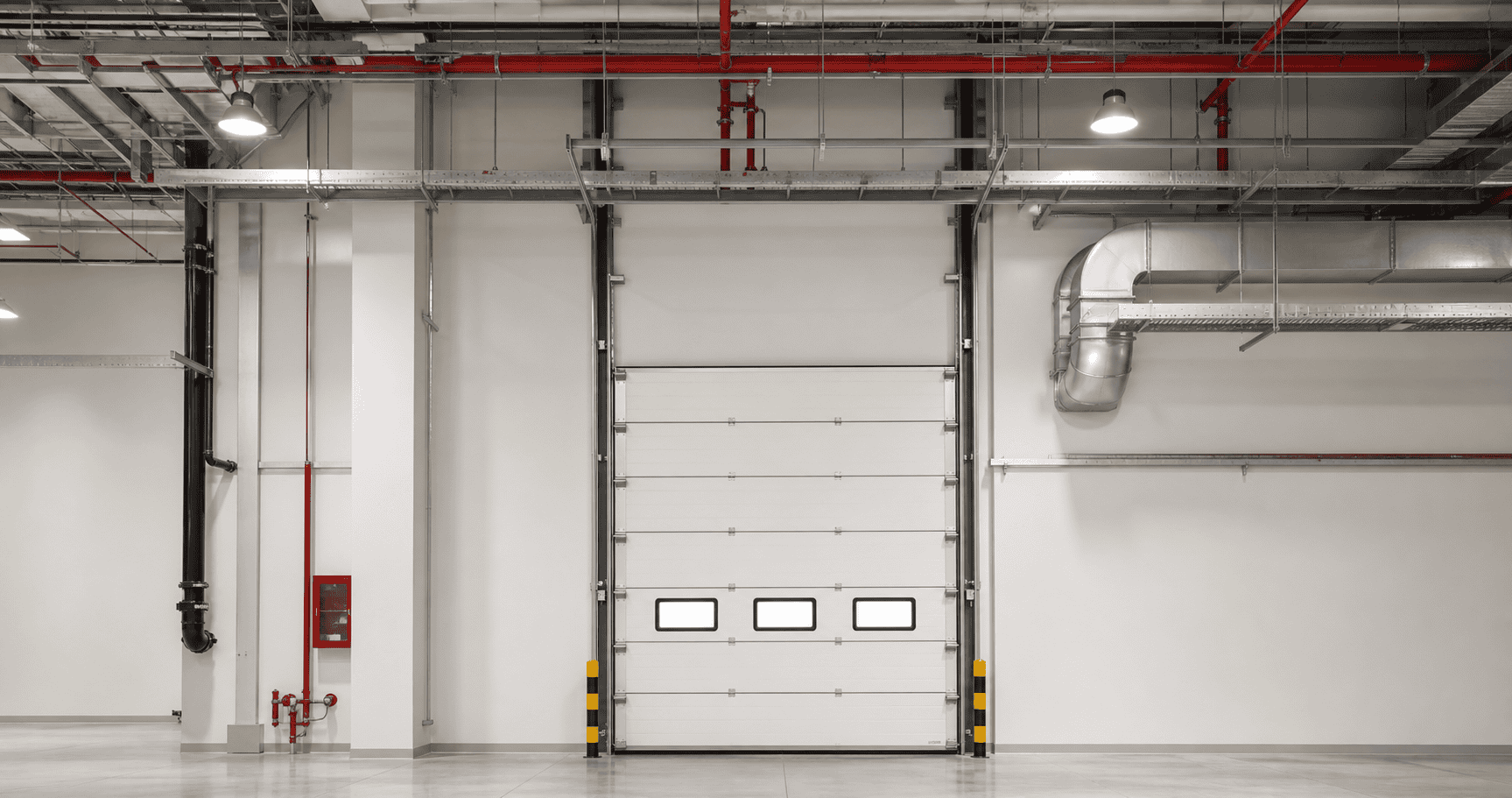 Medición de altura de pared y abertura para puerta seccional de elevación vertical