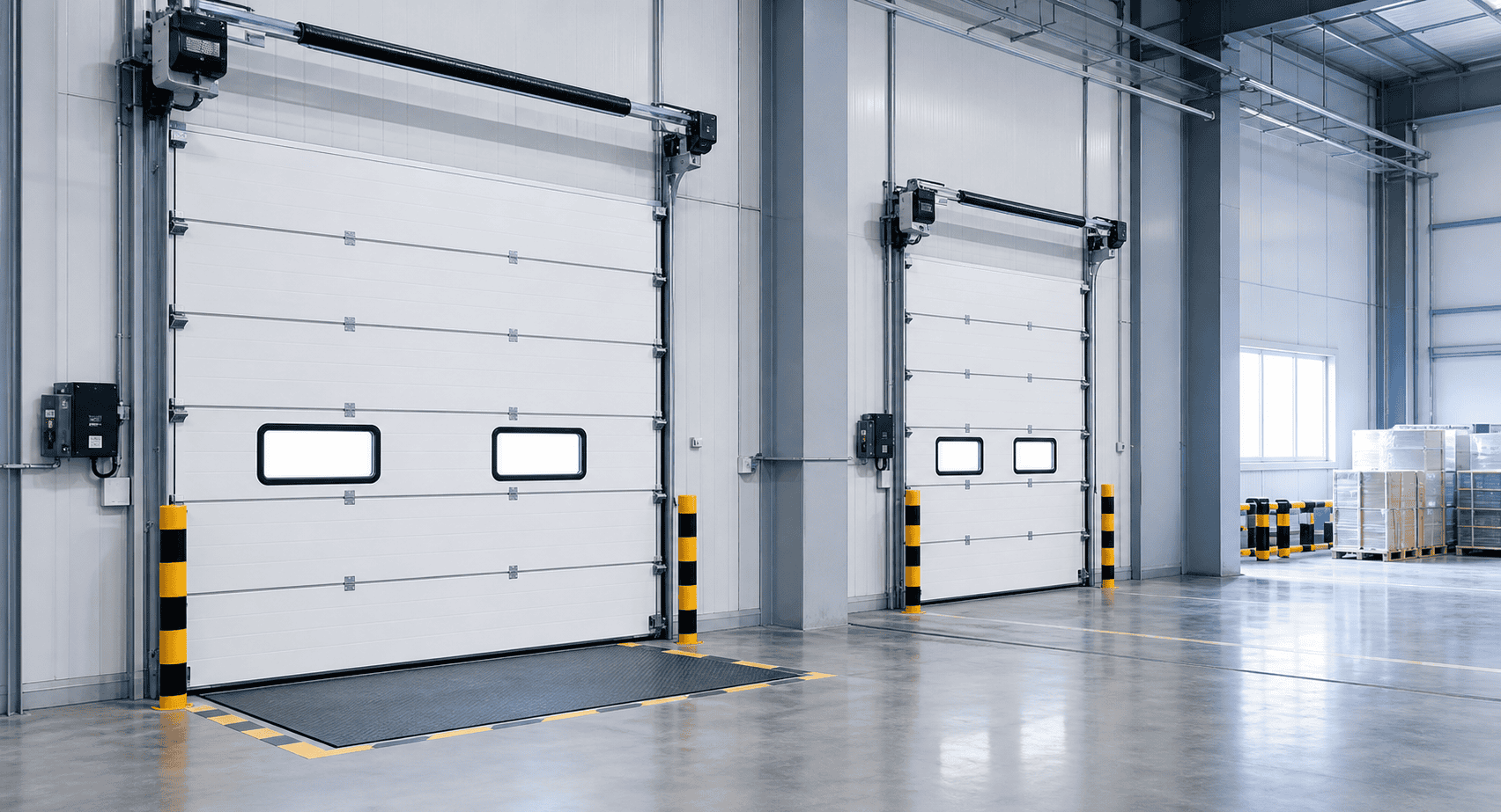 energy saving insulated sectional overhead door for warehouse loading entrance