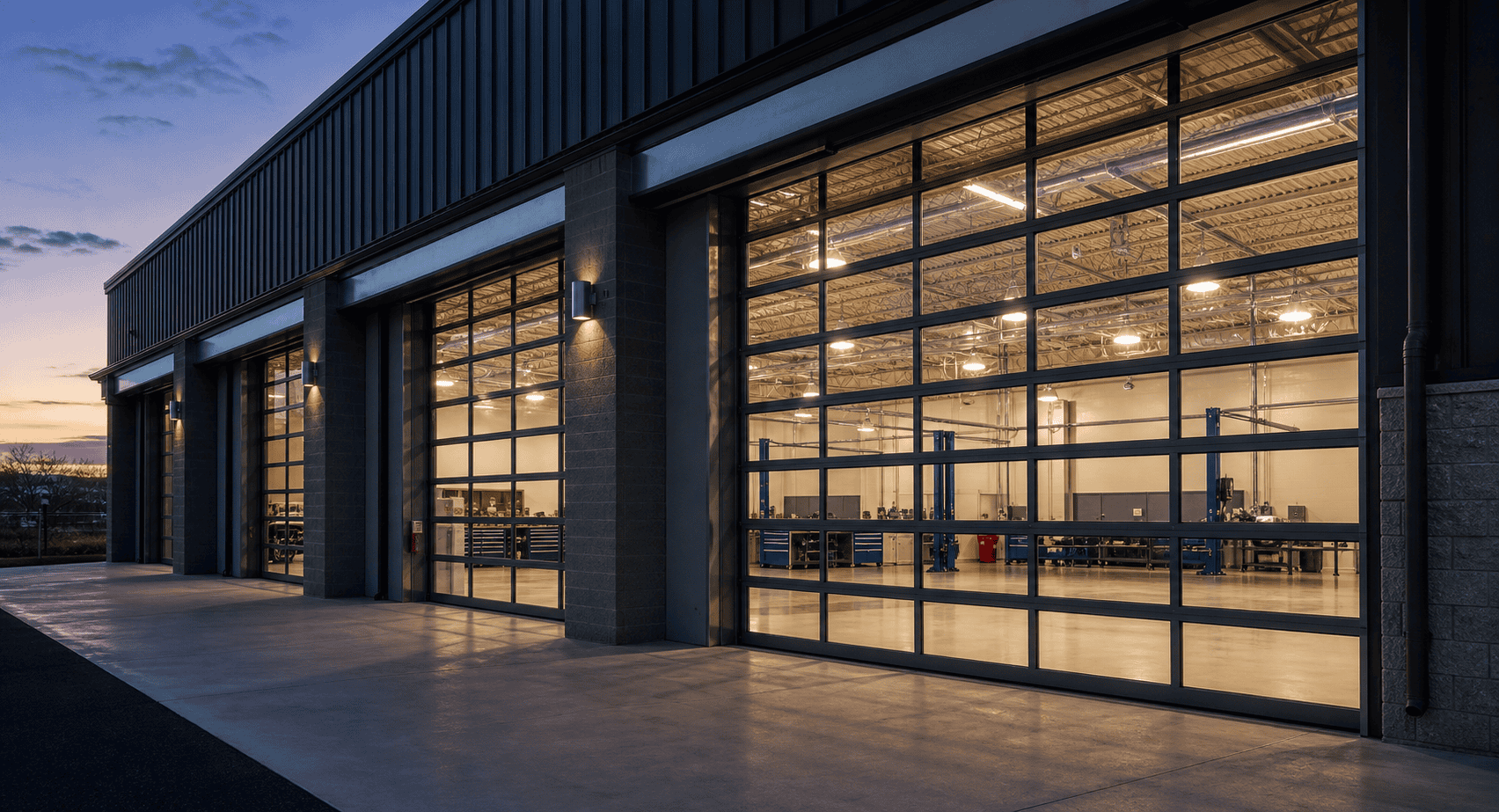 full vision sectional door transparent panel options acrylic polycarbonate and glass