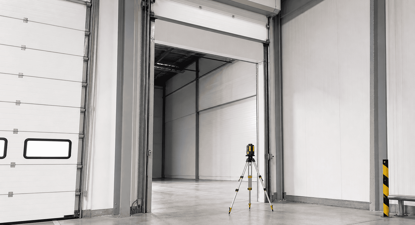 high lift sectional door headroom measurement for warehouse opening