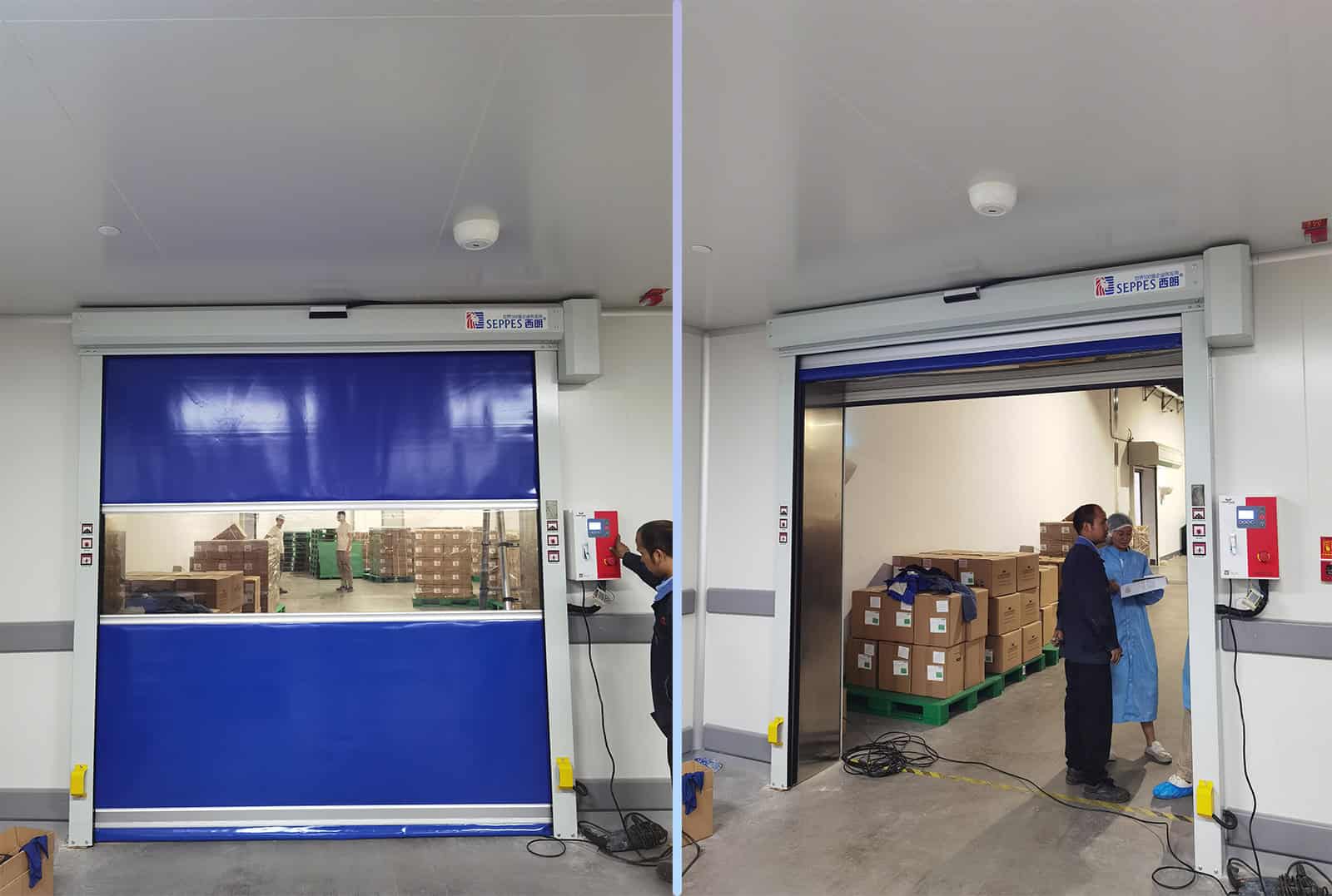 pvc roller shutter installed in the pharmaceutical warehouse - High ...