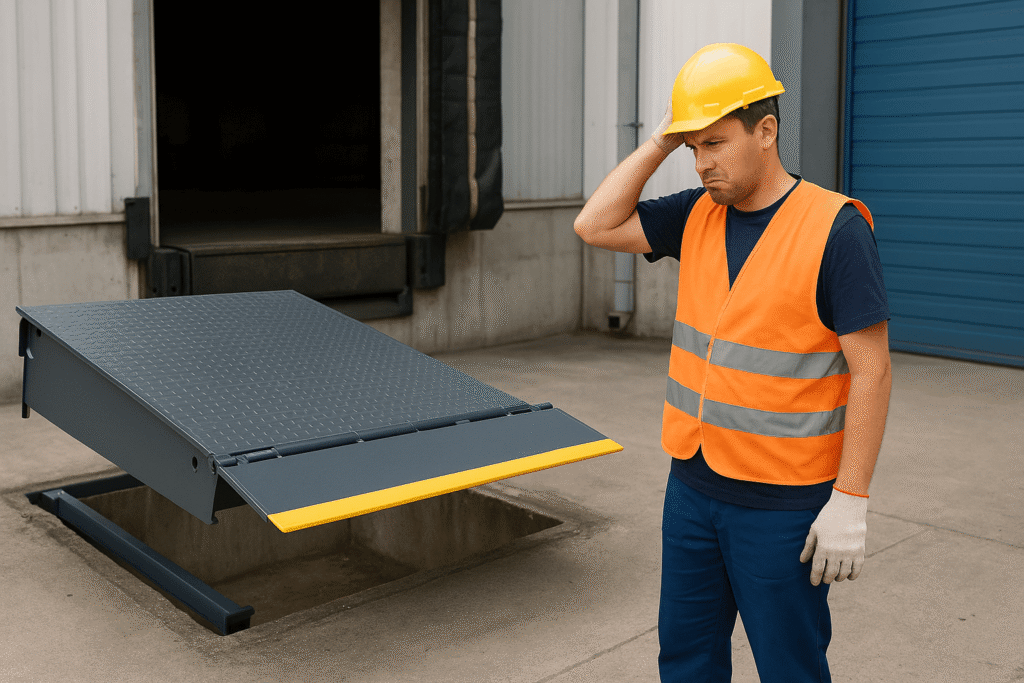 he chose the wrong size of dock leveler
