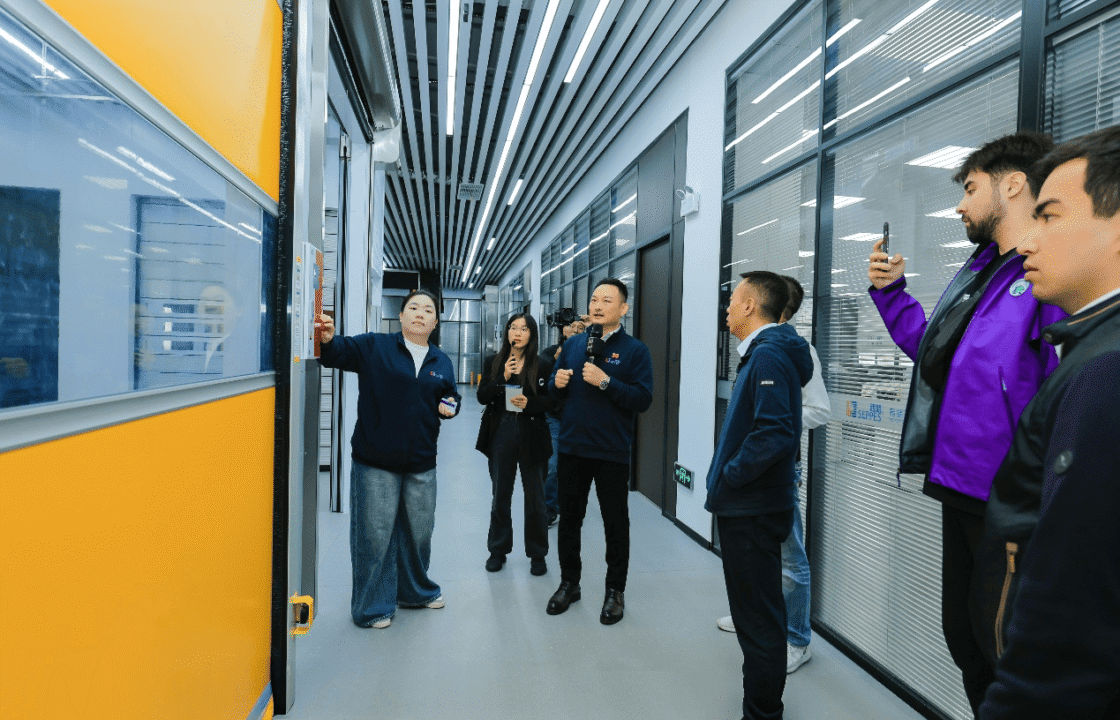 SEPPES showroom reception with international visitors